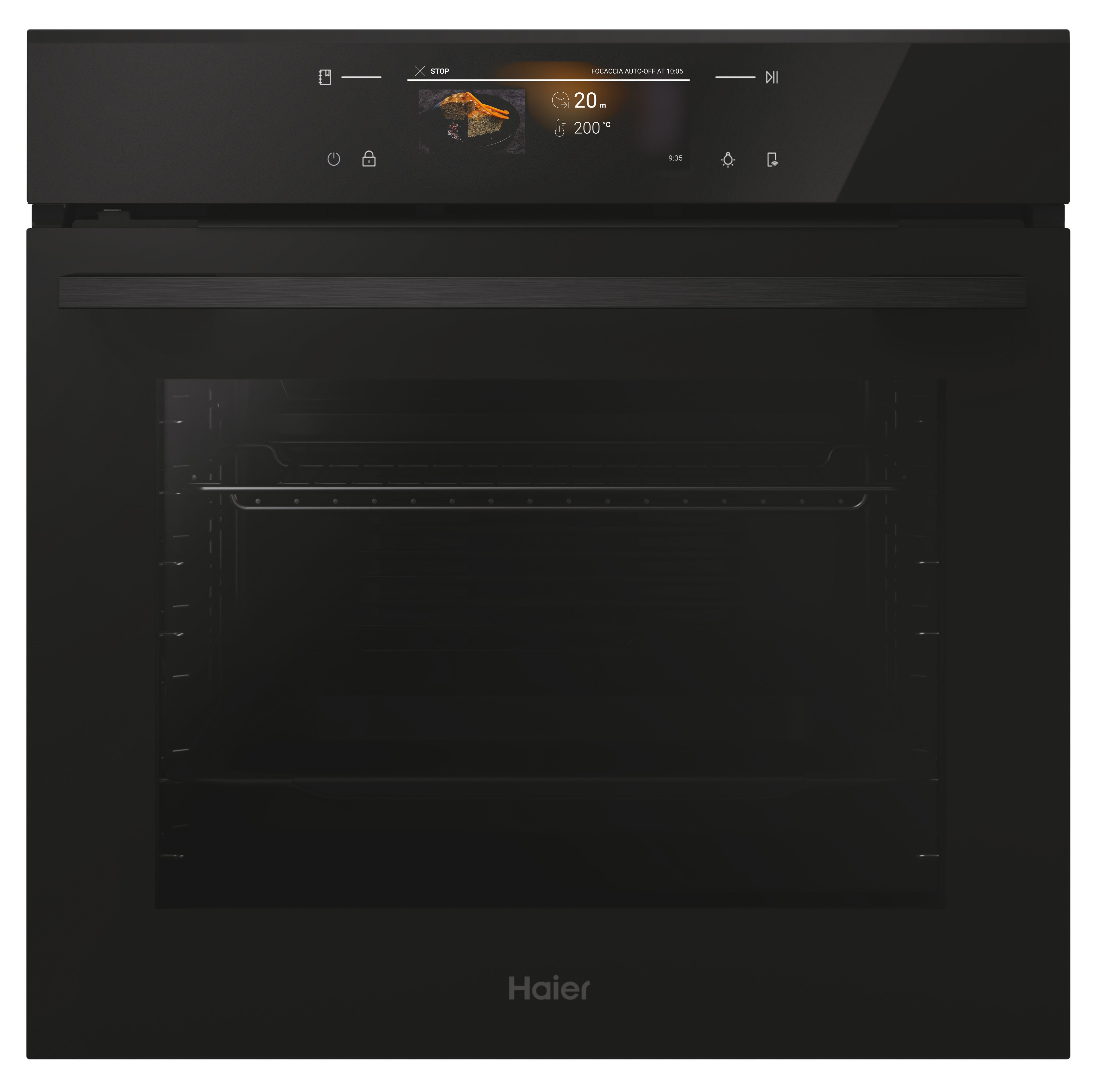 Haier Series 4 H6 ID48M5HTB1 Built-in Single Electric Oven - Gloss black