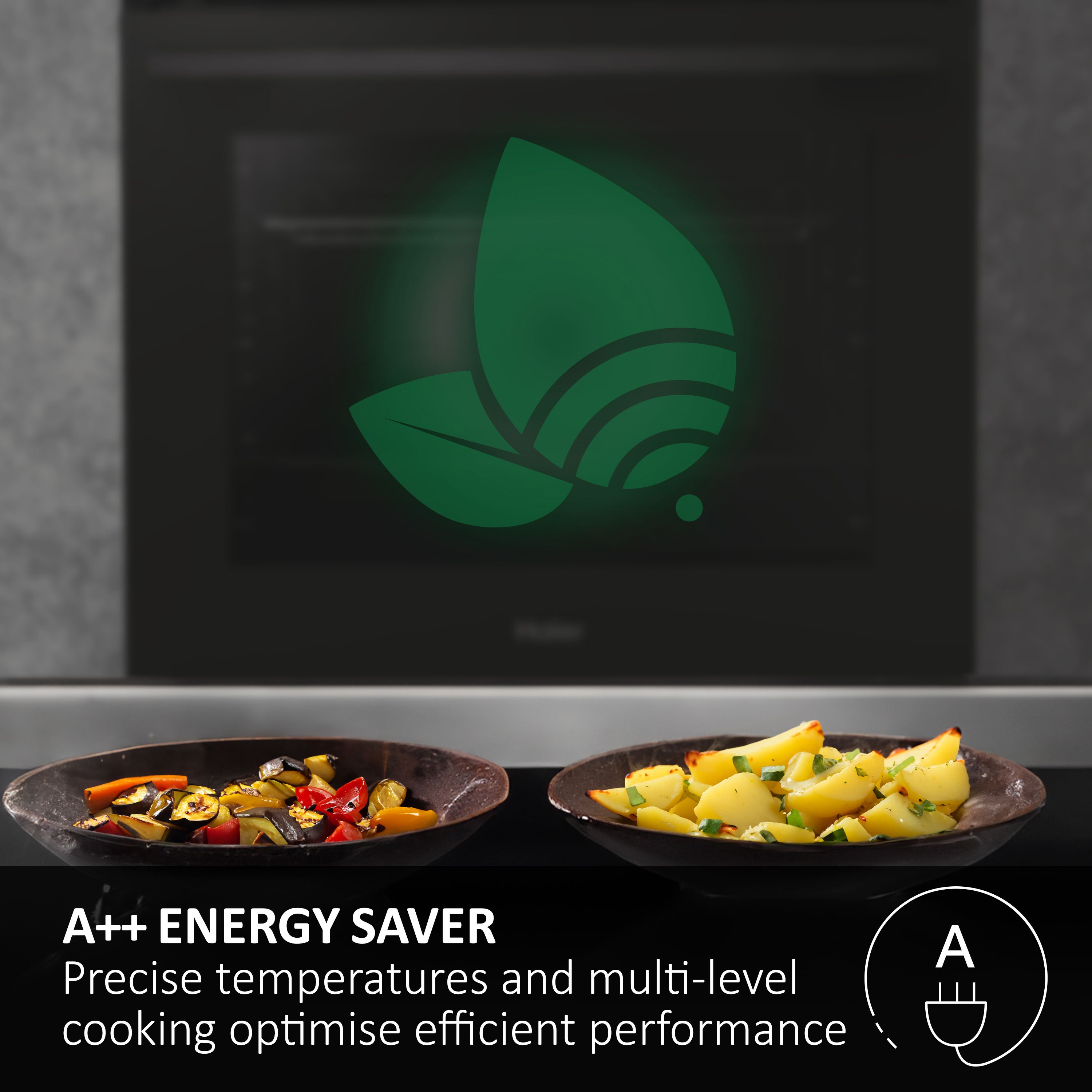 Haier Series 4 H6 ID48M5YTB1 Built-in Single Electric Oven - Gloss black