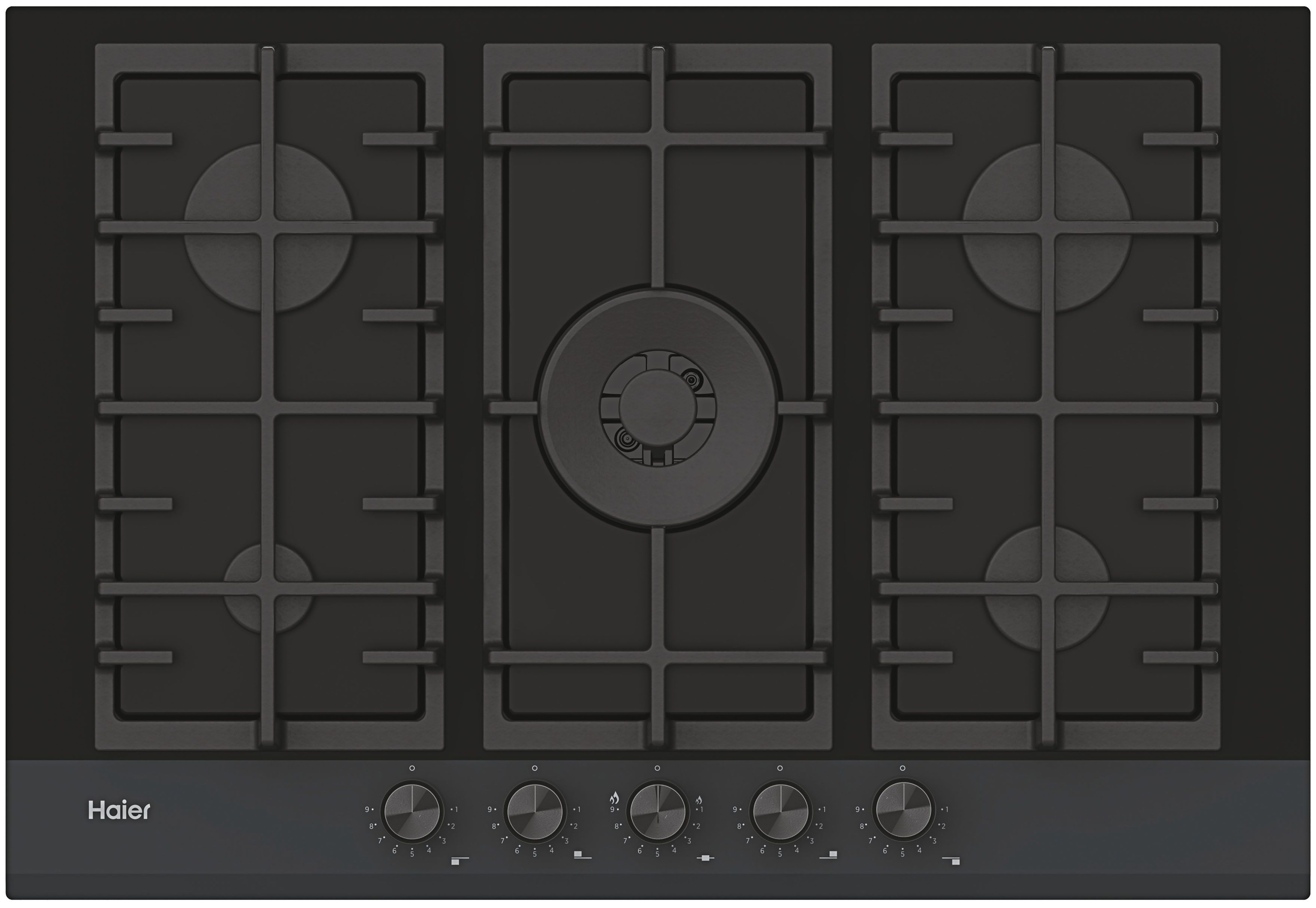 Haier Series 4 HAVG75HB 74.5cm Gas Hob - Black