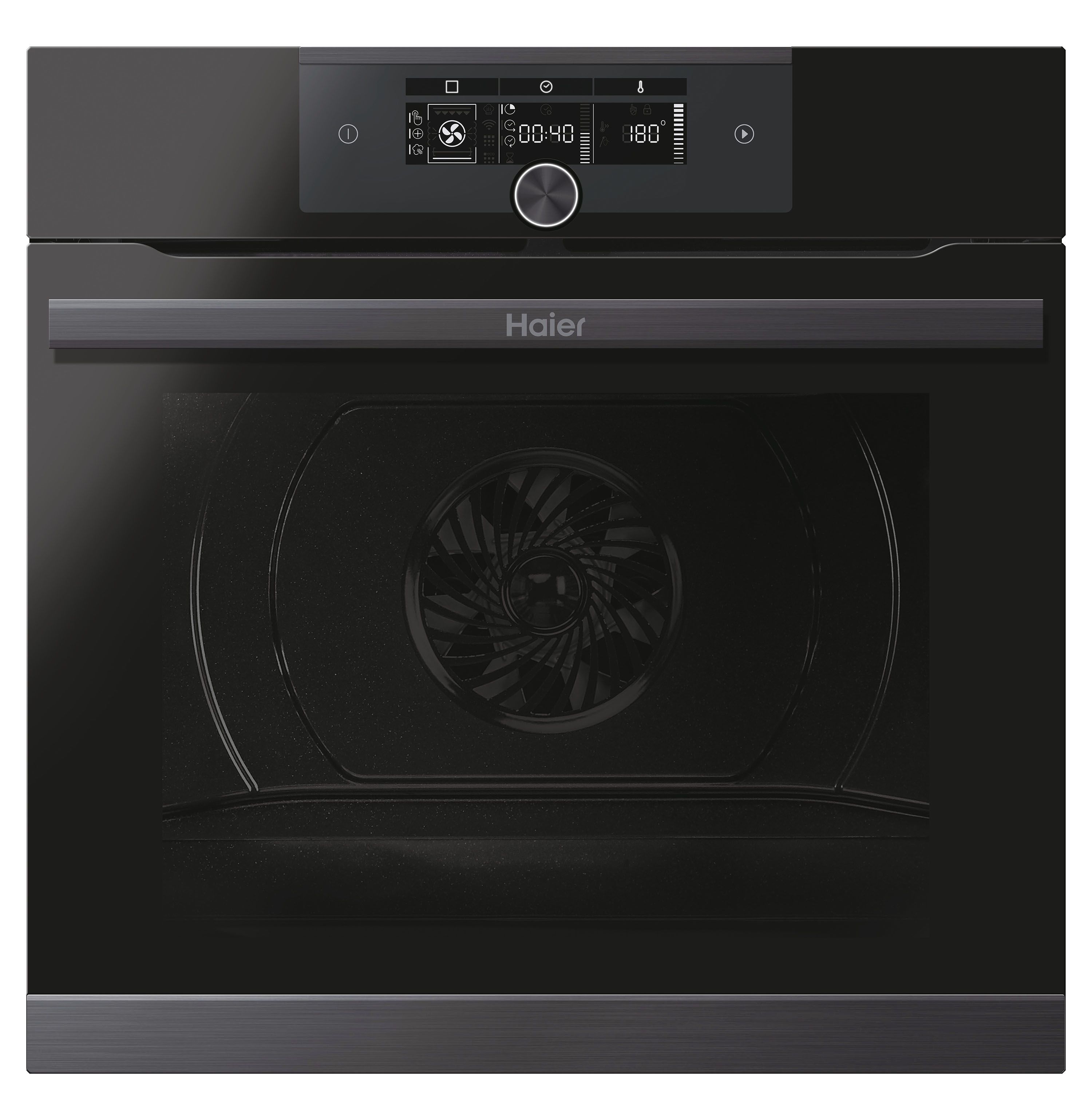 Haier Series 4 HWO60SM5F8BH Built-in Single Oven - Gloss black