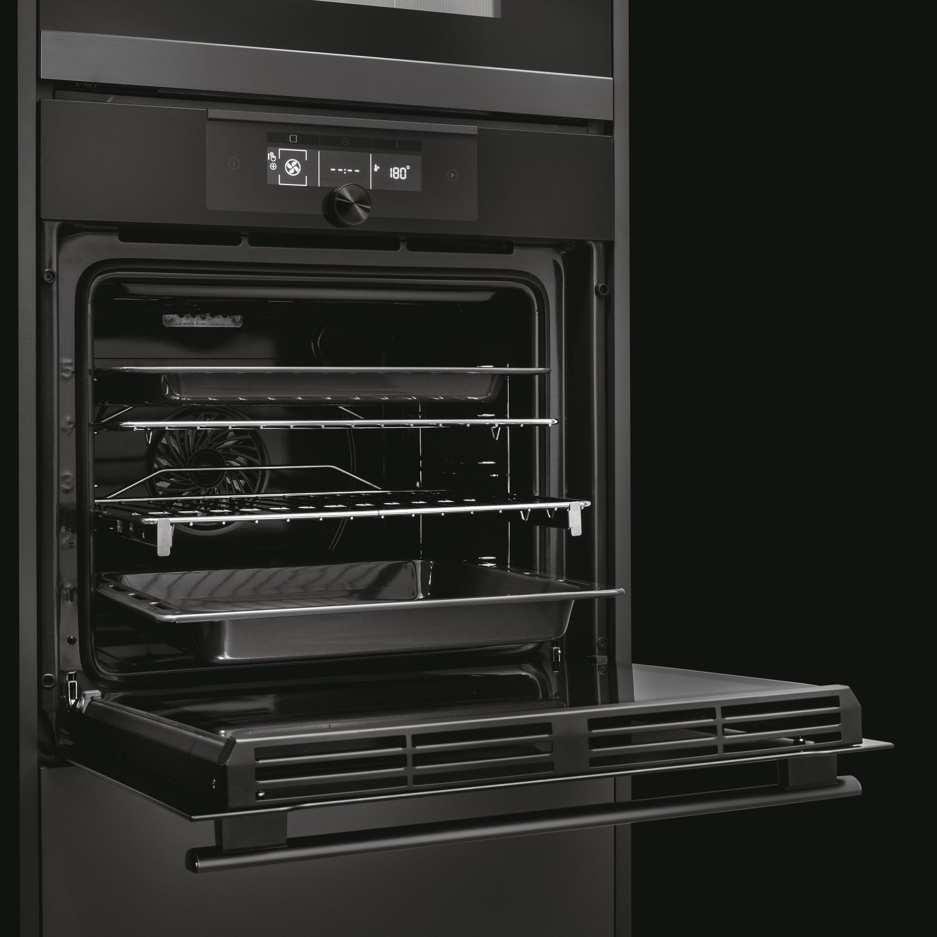 Haier Series 4 HWO60SM5F8BH Built-in Single Pyrolytic Oven - Gloss black