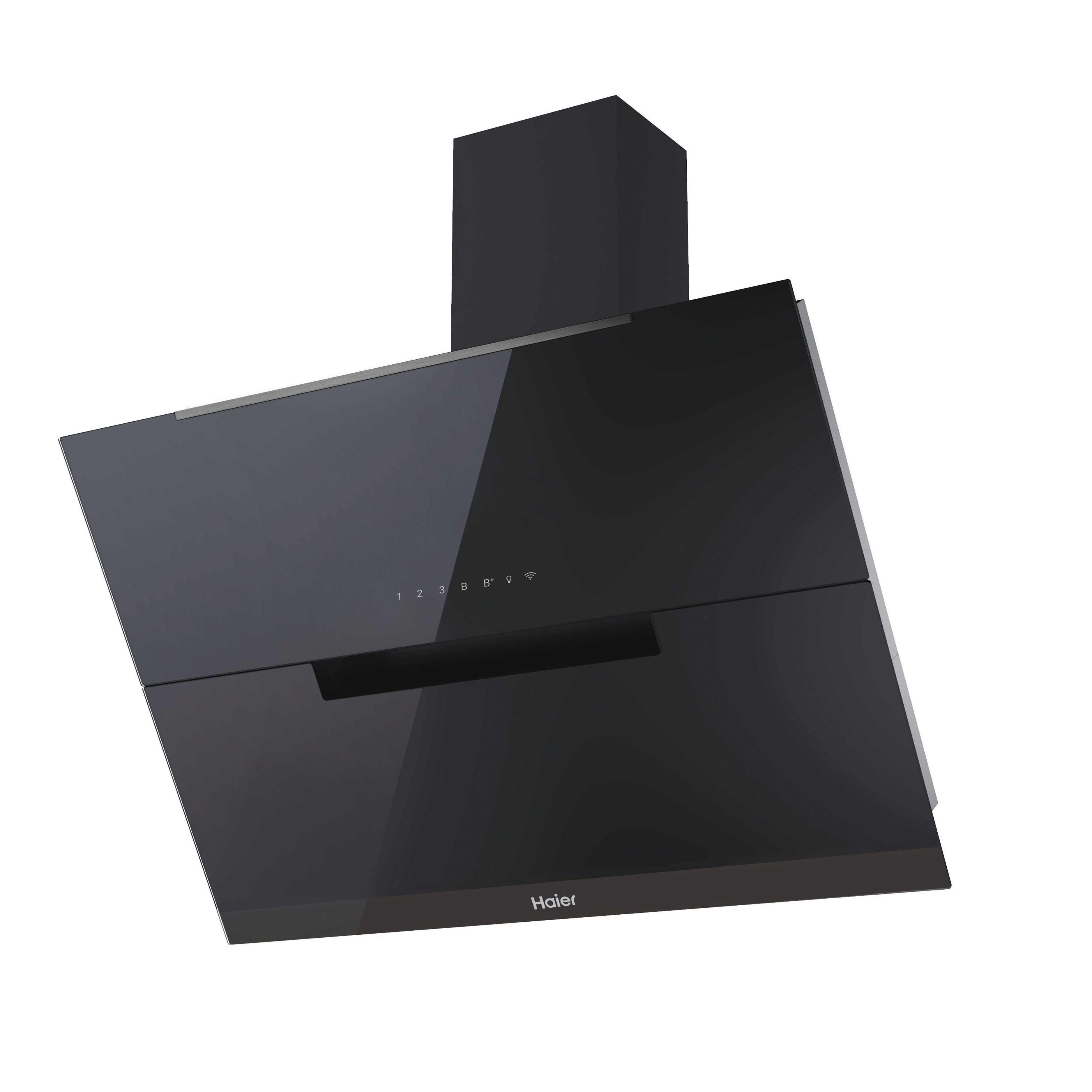 Haier Series 6 HADG9CS46BWIFI Tempered glass Chimney Cooker hood (W)90cm - Matt black