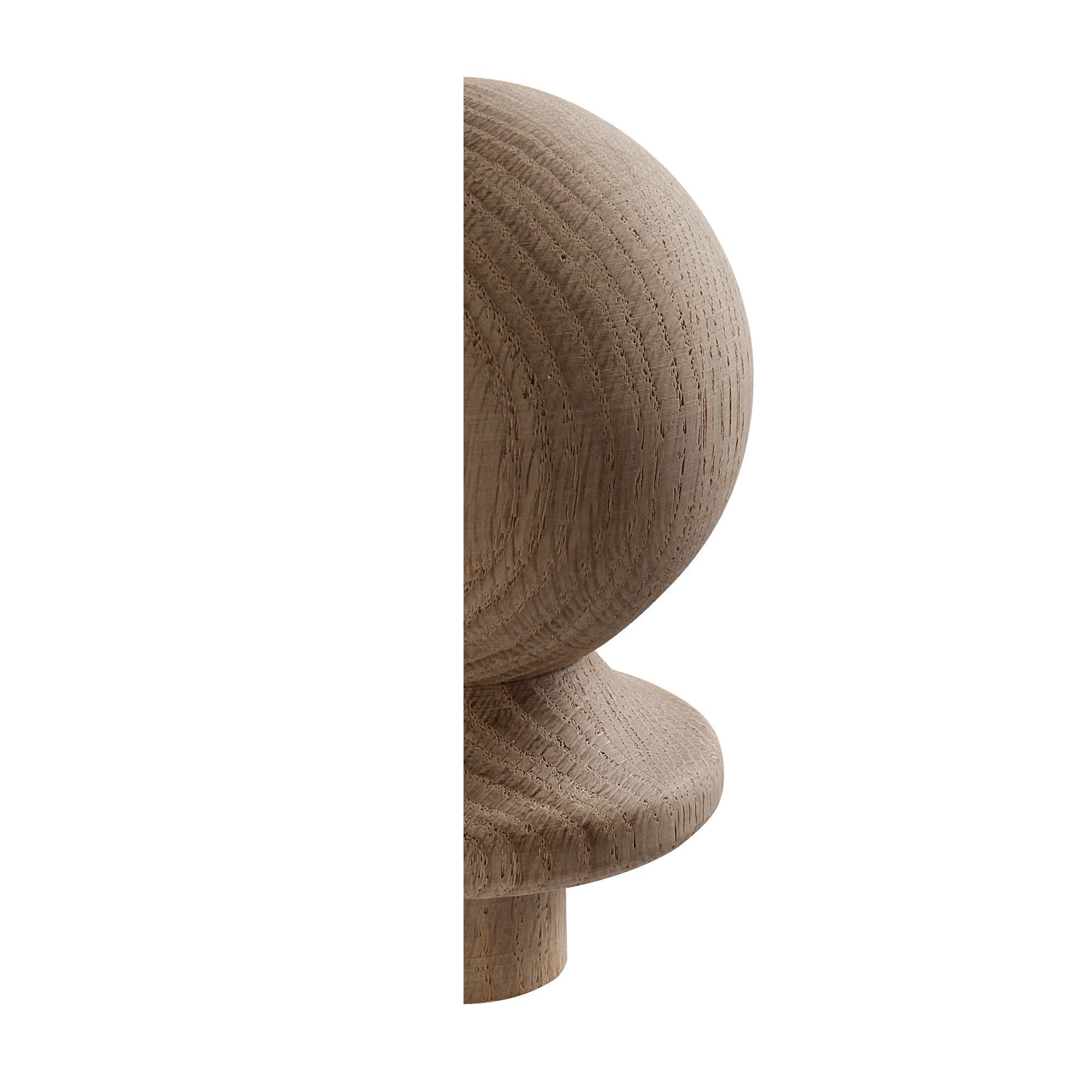 Half ball Oak Newel cap (L)135mm (W)82mm DIY at B&Q