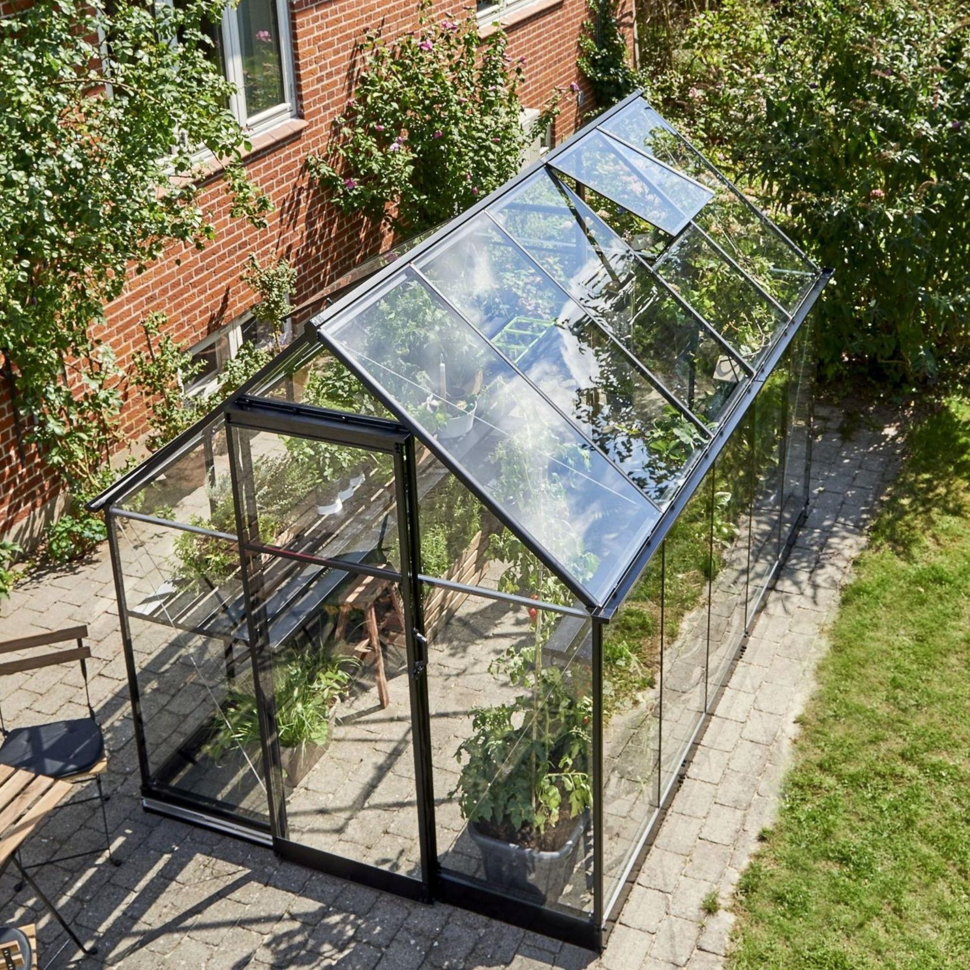 Halls Qube Black 10x6 Greenhouse