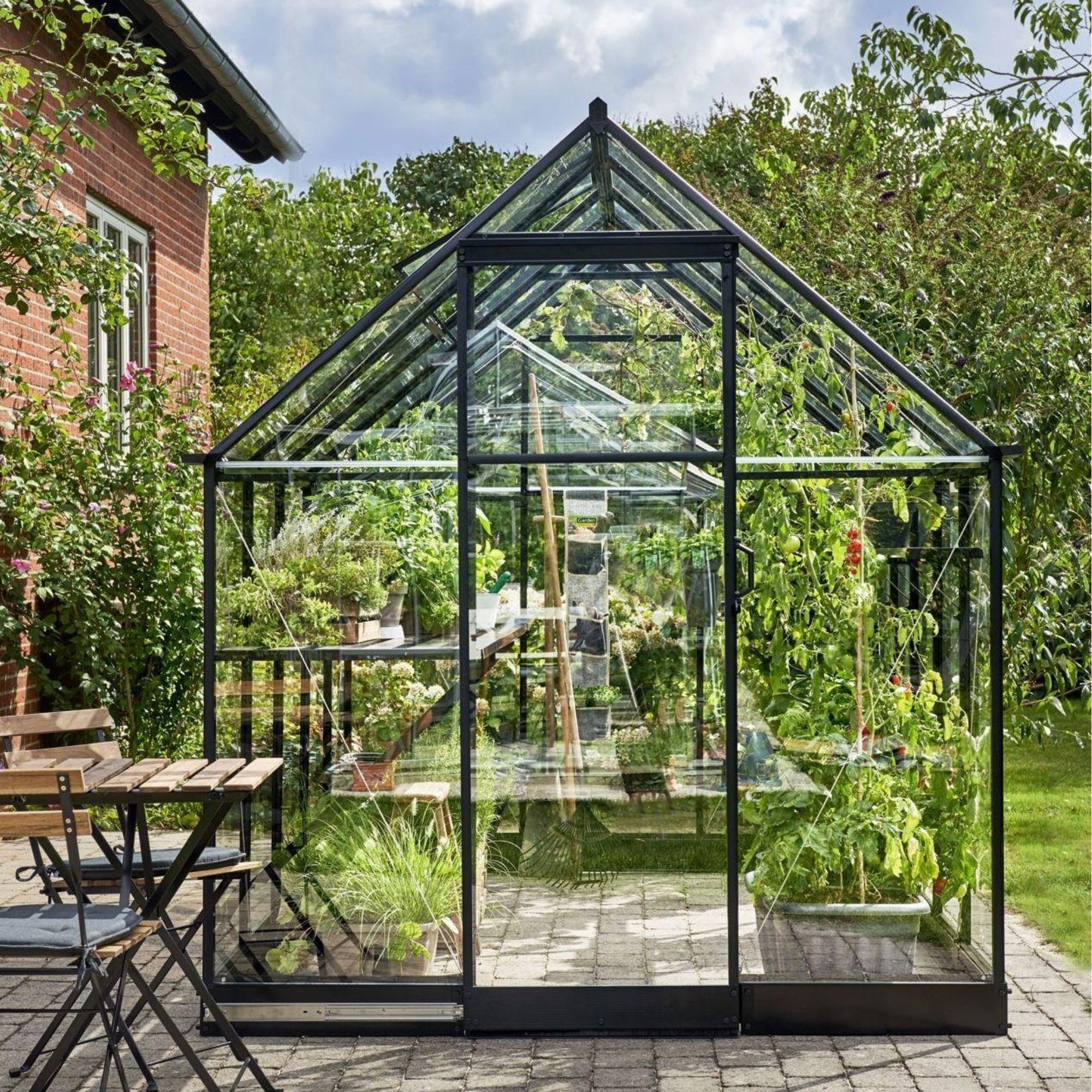 Halls Qube Black 10x6 Greenhouse