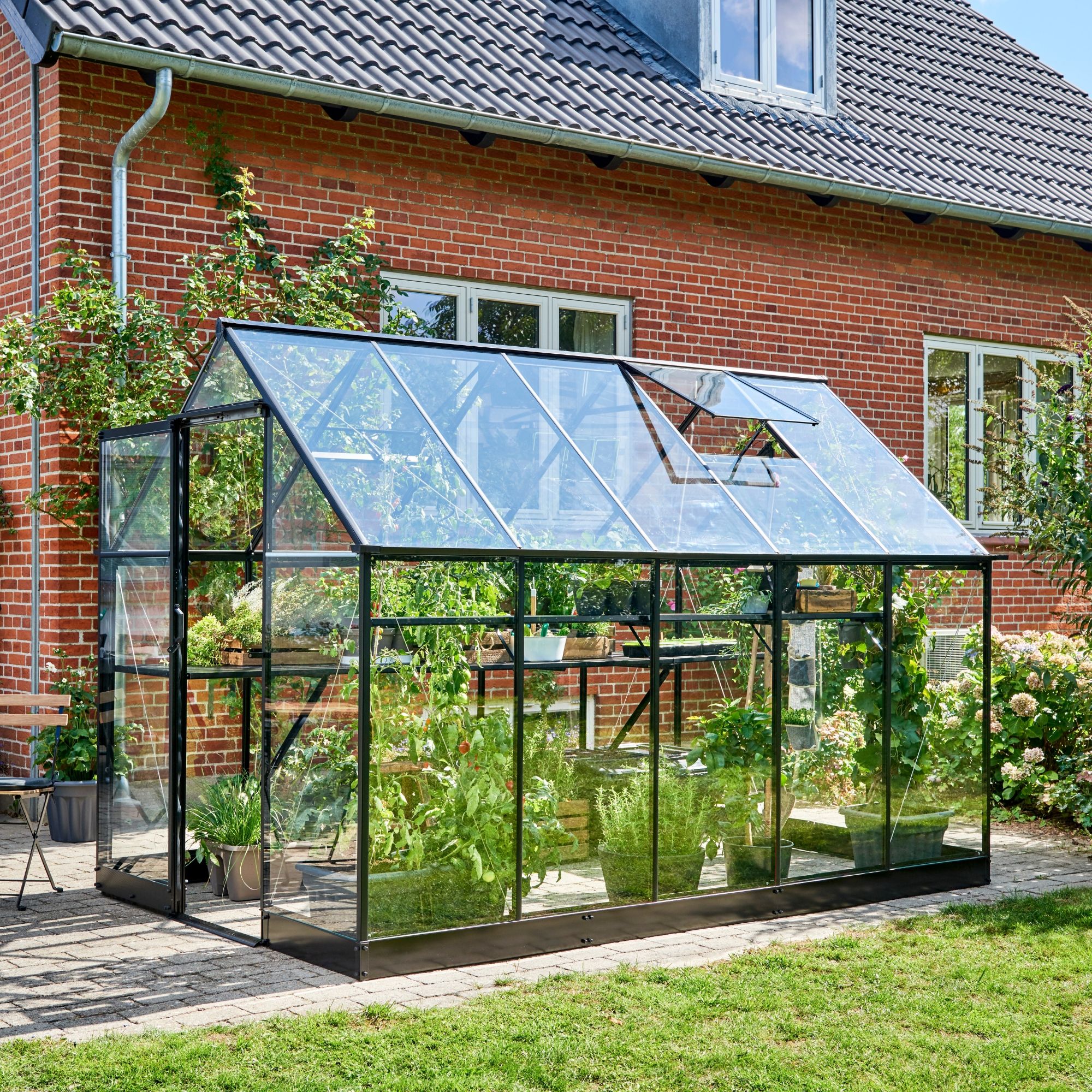 Halls Qube Black 10x6 Greenhouse