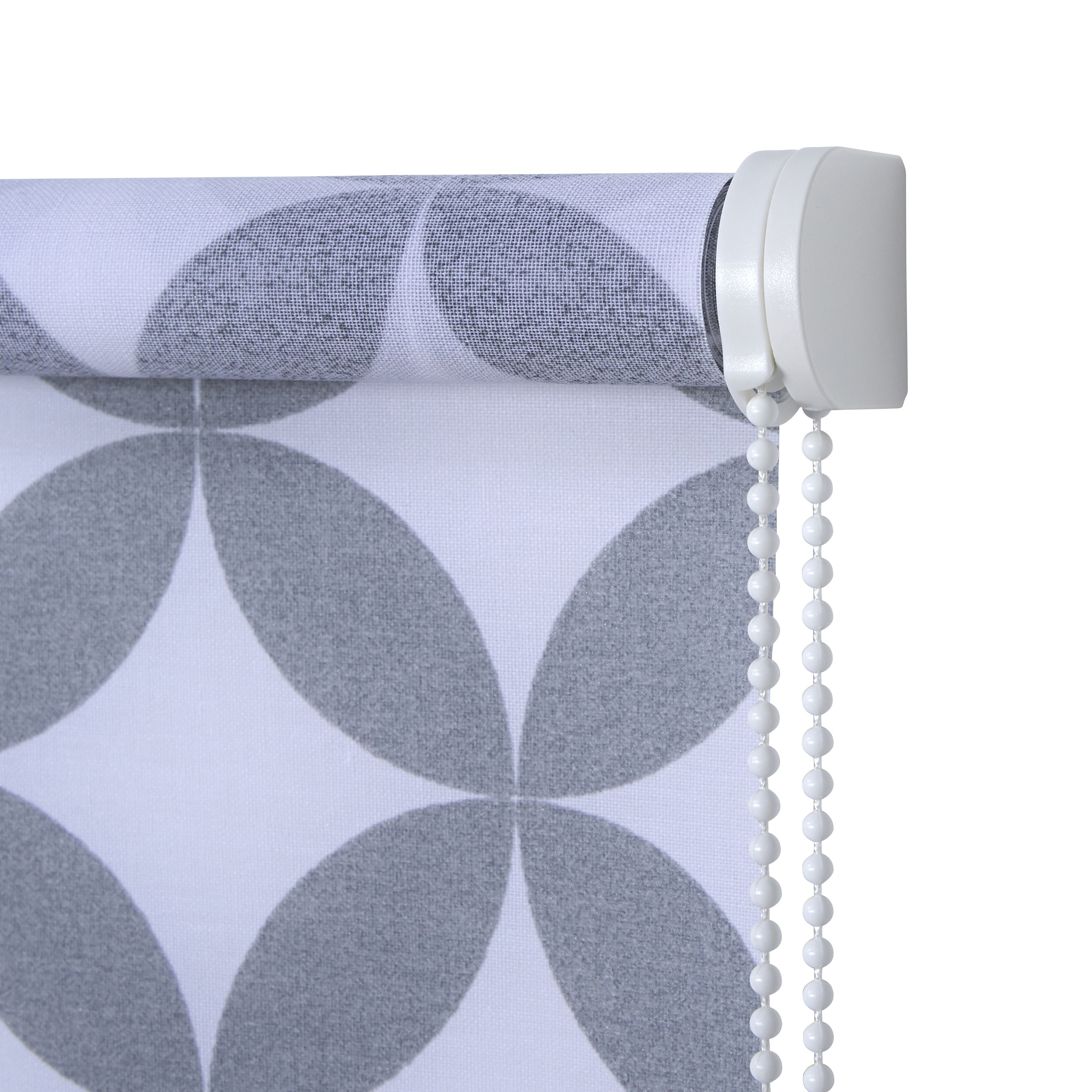 Halo Corded Grey & white Geometric Daylight Roller Blind (W)180cm (L)195cm - 3