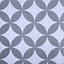Halo Corded Grey & white Geometric Daylight Roller blind (W)60cm (L)195cm