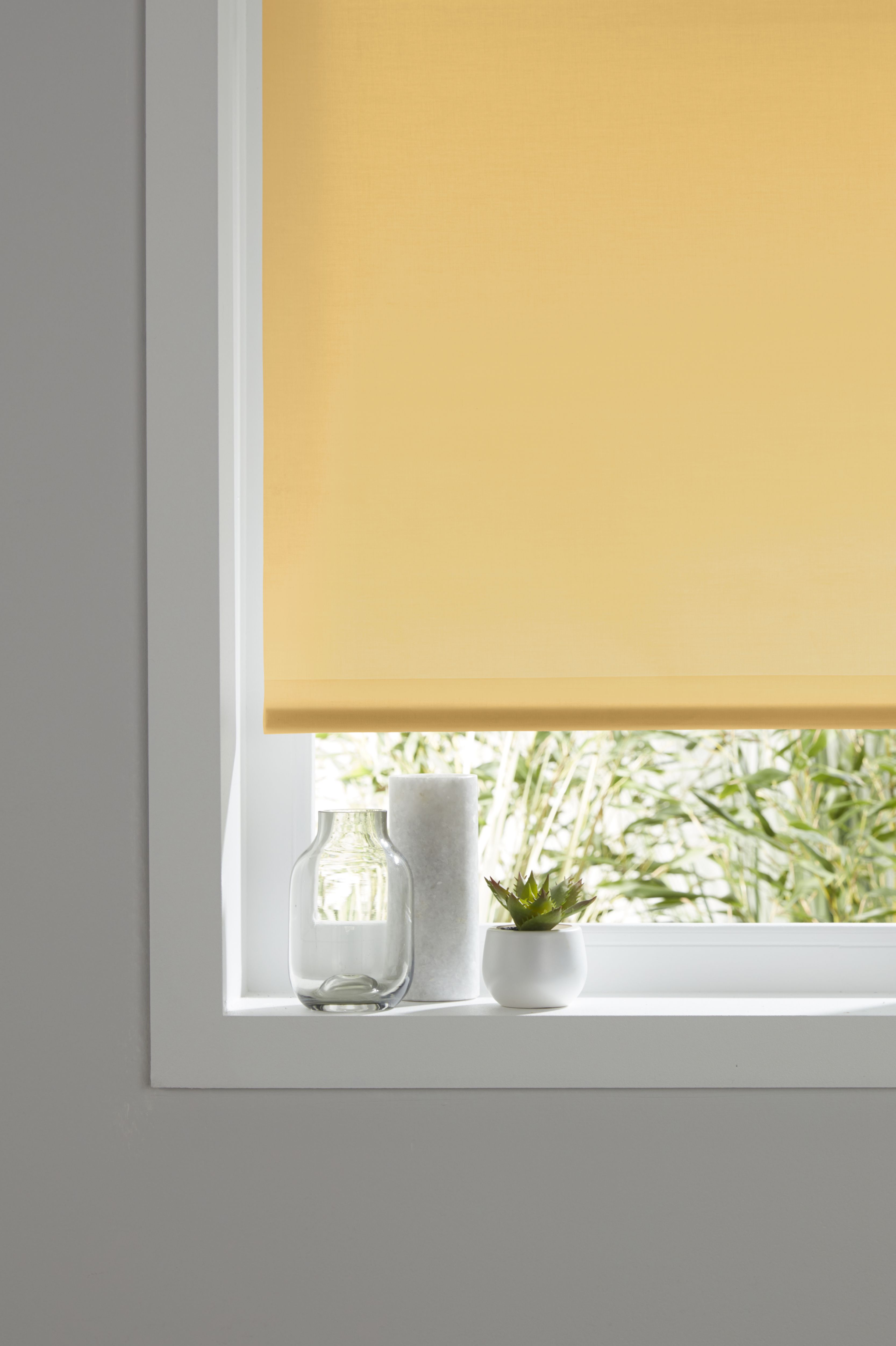 Halo Corded Yellow Plain Daylight Roller Blind (W)180cm (L)180cm