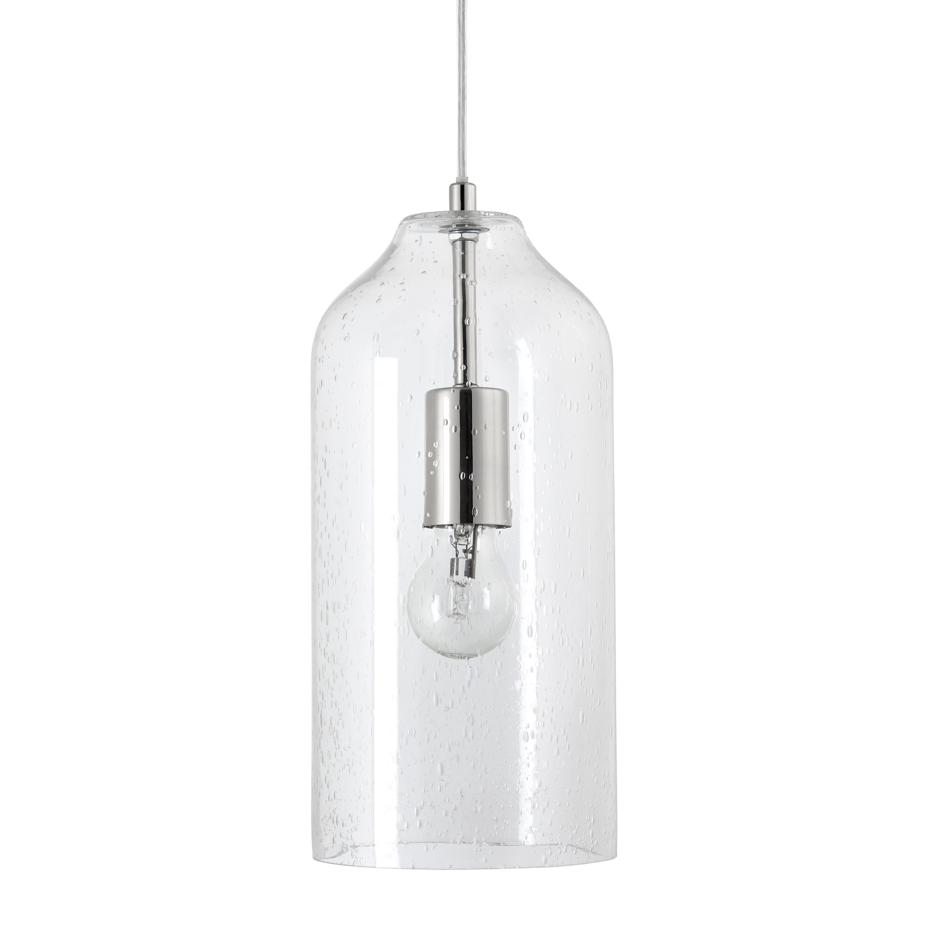 Hamlet Pendant Nickel effect LED Pendant ceiling light, (Dia)150mm
