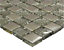 Hammerfest White Glass Mosaic tile, (L)300mm (W)300mm