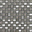 Hammerfest White Gloss & matt Square Glass Mosaic tile, (L)300mm (W)300mm