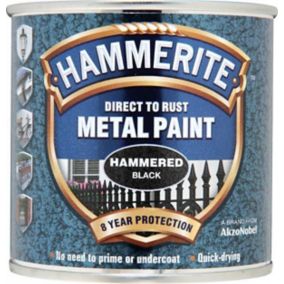 Hammerite Black Hammered effect Metal paint, 250ml