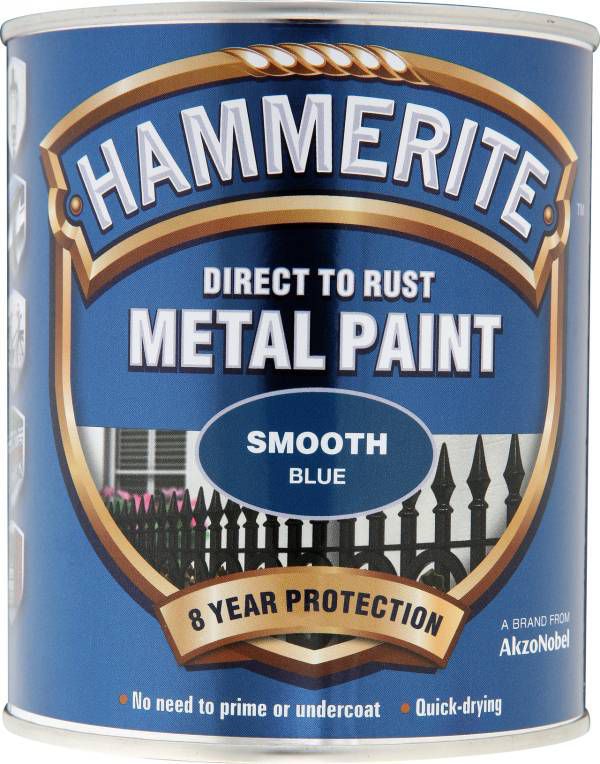 Hammerite Blue Gloss Metal paint, 750ml Tin