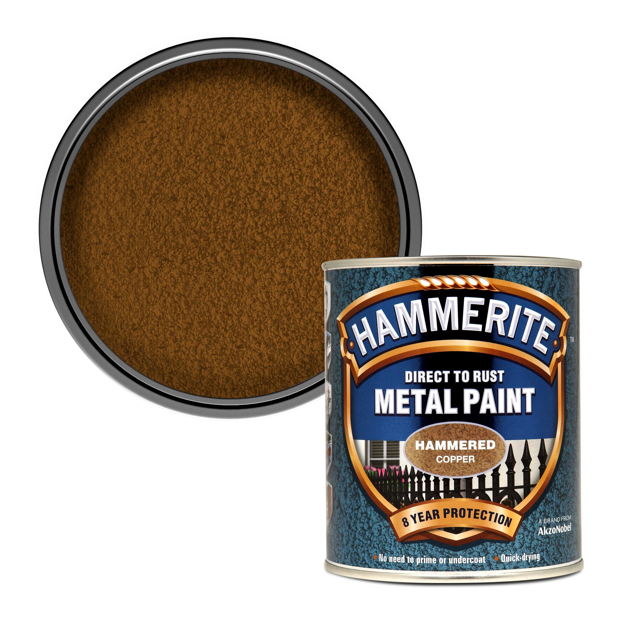Hammerite Copper Hammered effect Metal paint, 750ml Tin
