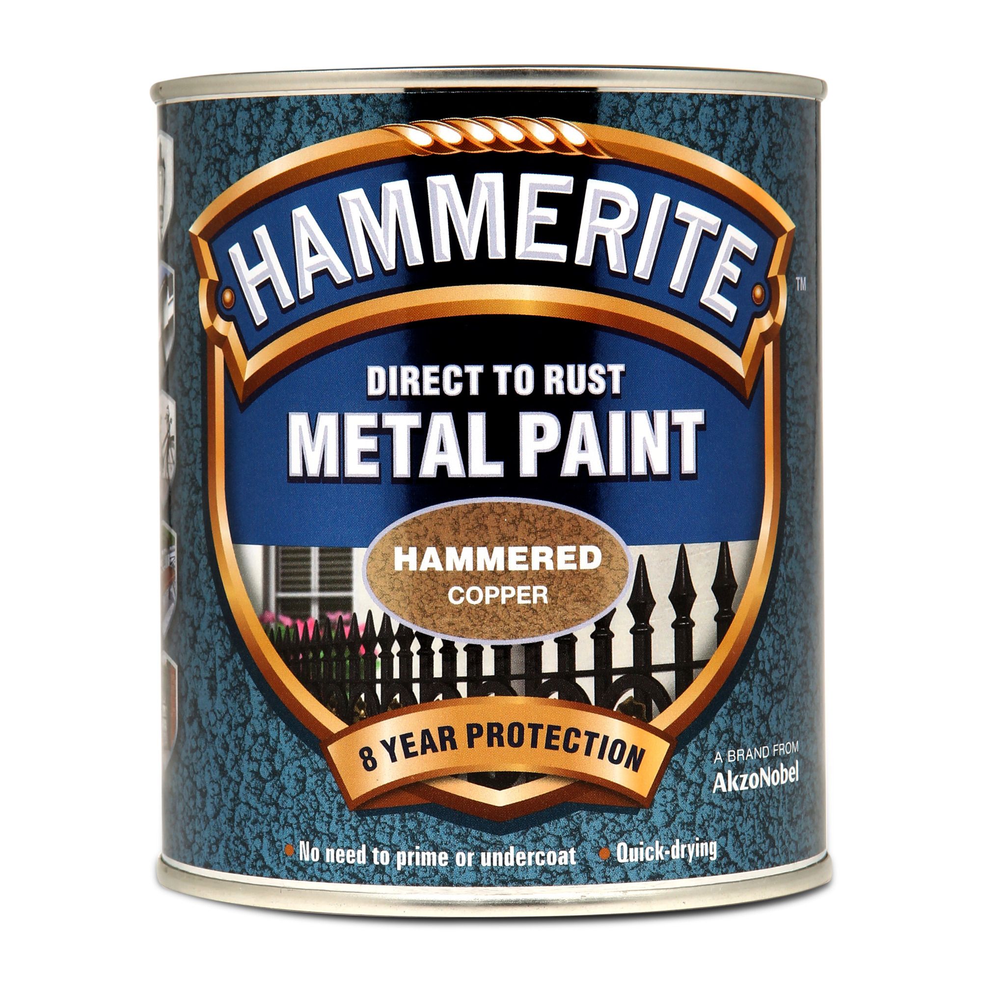 Hammerite Copper Hammered effect Metal paint, 750ml Tin