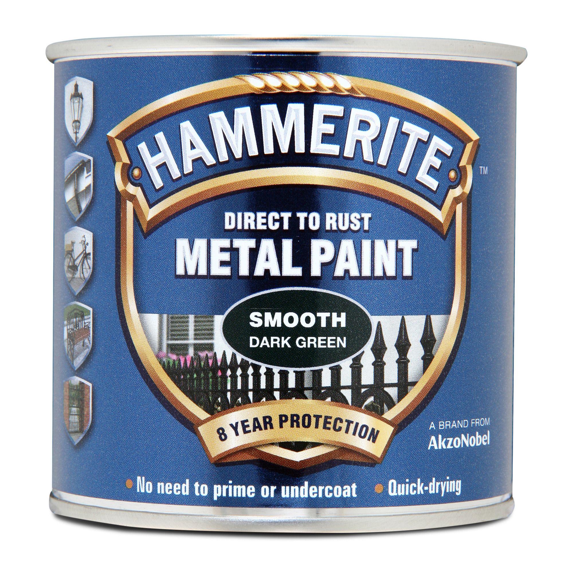 Hammerite Dark green Gloss Metal paint, 250ml Tin