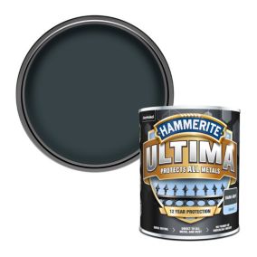 Hammerite Dark Grey Gloss Multi-surface Exterior Metal paint, 750ml