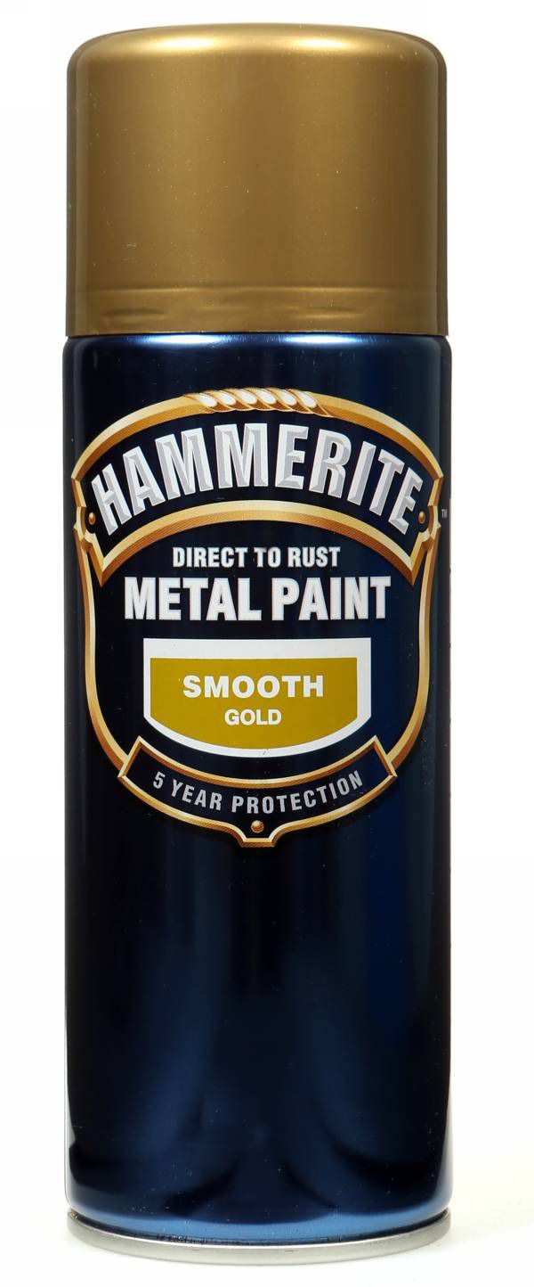 Hammerite Gloss Gold effect Metal paint, 400ml