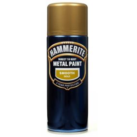 Hammerite Gloss Gold effect Metal paint, 400ml