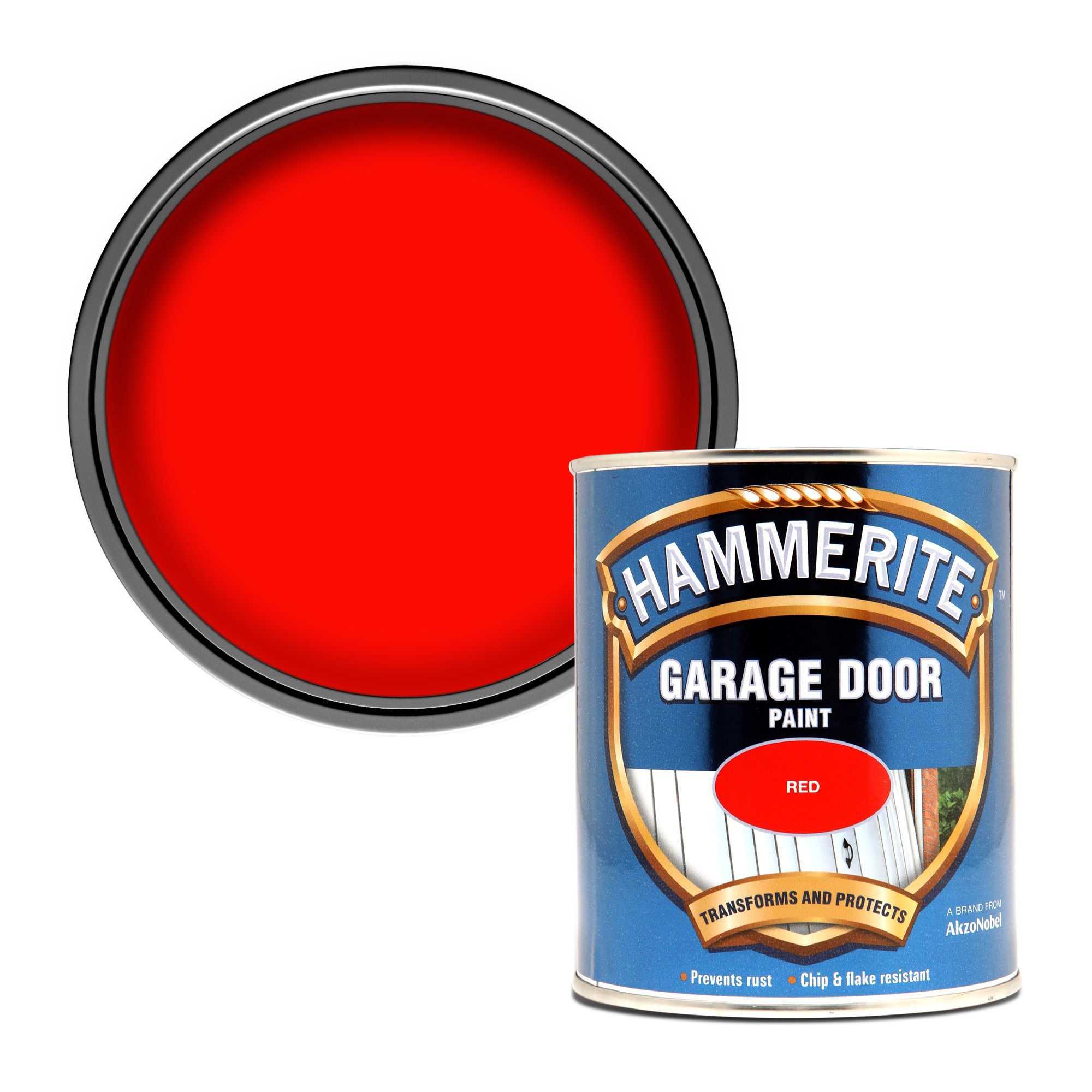 Hammerite Gloss red High sheen Garage door paint, 750ml DIY at B&Q