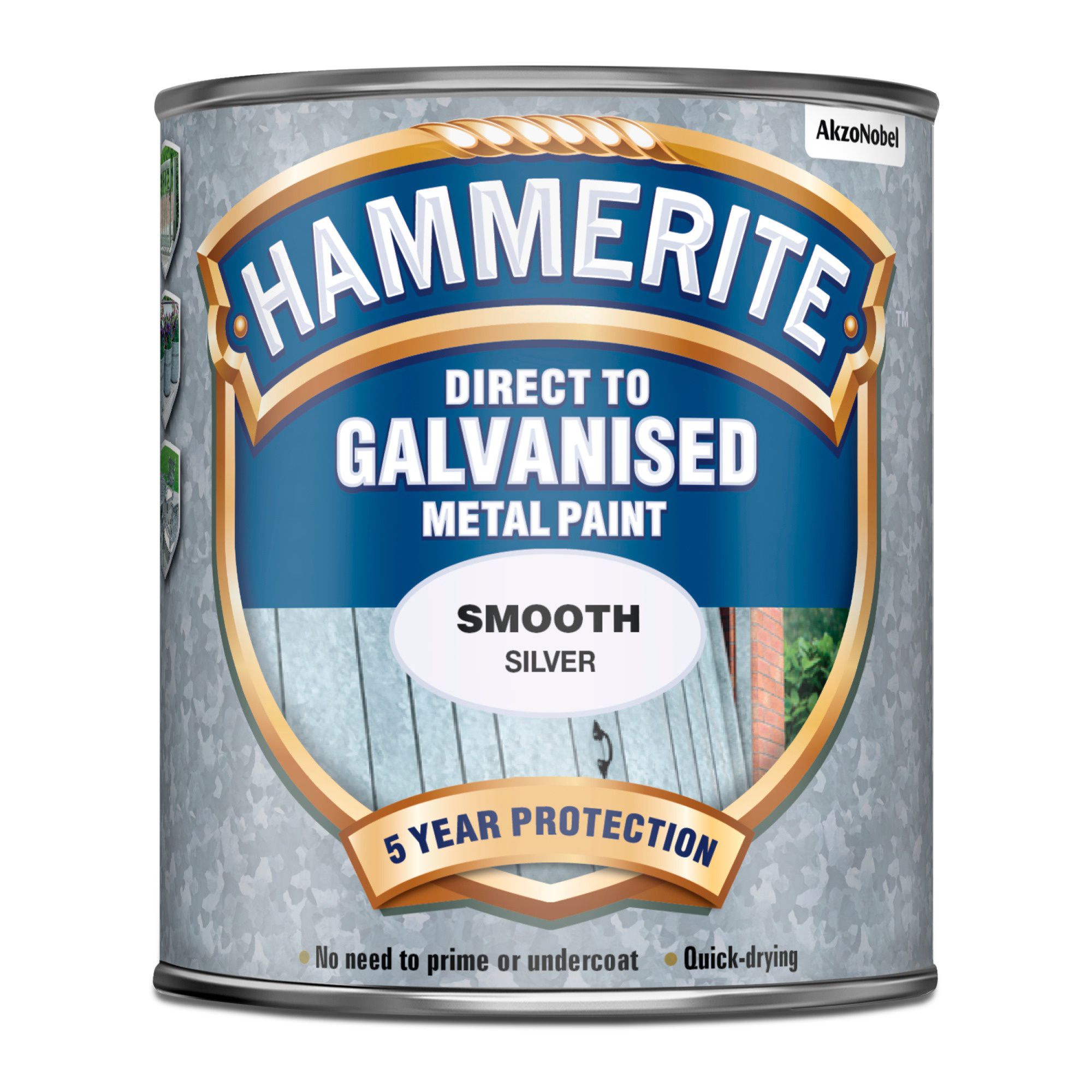 Hammerite Gloss Silver Effect Metal Paint 750ml Diy At B Q