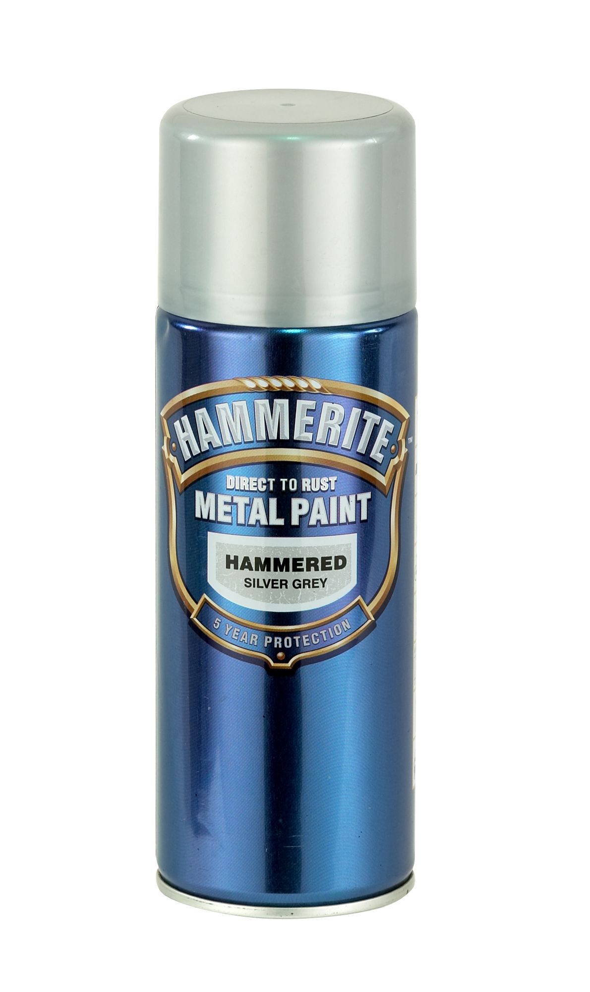 Hammerite Silver grey Hammered effect Protector Spray paint, 400ml