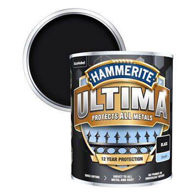 Hammerite Ultima Black Gloss Metal Paint 750ml Diy At B Q
