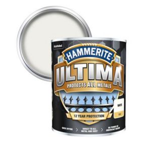 Hammerite Ultima White Matt Metal paint, 750ml