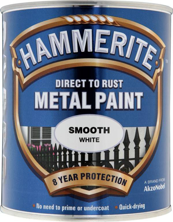 Hammerite White Gloss Metal paint, 750ml Tin