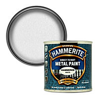Hammerite White Hammered effect Exterior Metal paint, 250ml