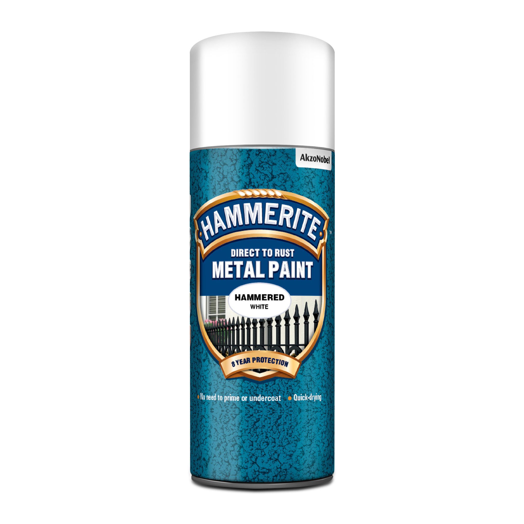 Hammerite White Hammered effect Spray paint, 400ml