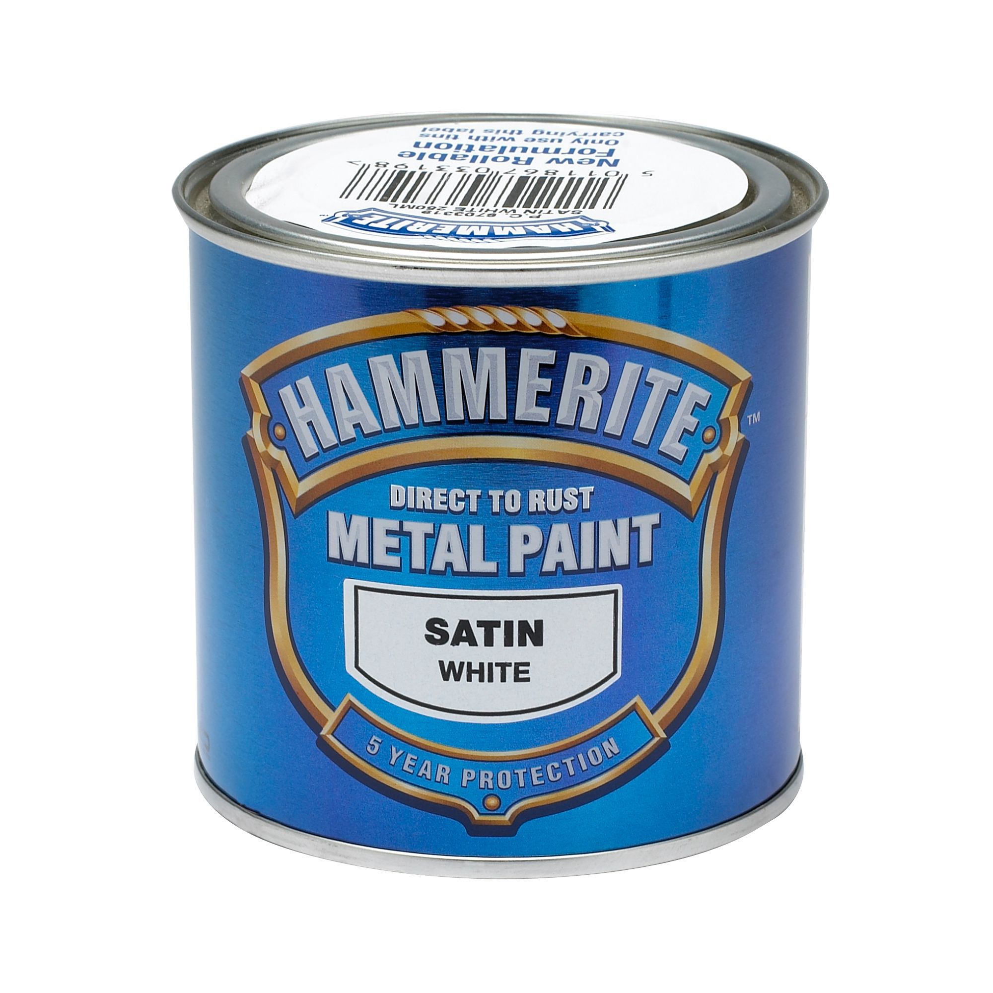 Hammerite White Satin Metal paint, 250ml DIY at B&Q