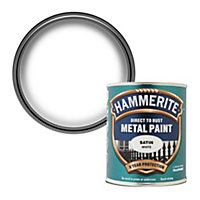 Hammerite White Satinwood Metal paint, 750ml