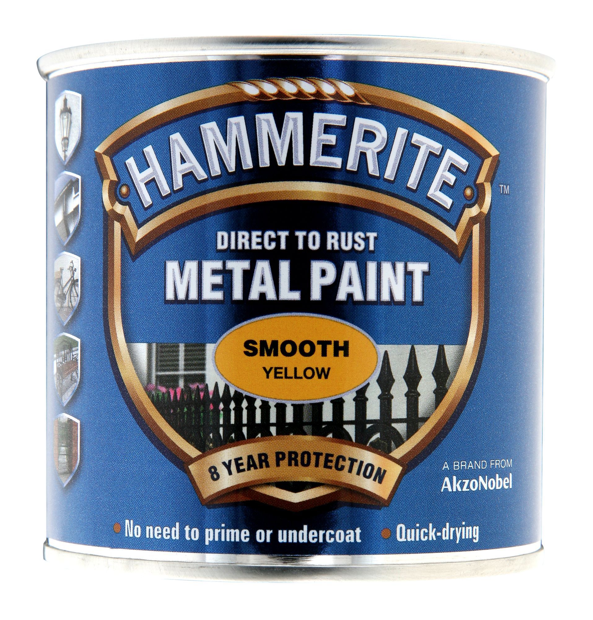 Hammerite Yellow Gloss Metal paint, 250ml DIY at B&Q