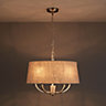Hampstead Pendant Natural linen effect 5 Lamp Ceiling light