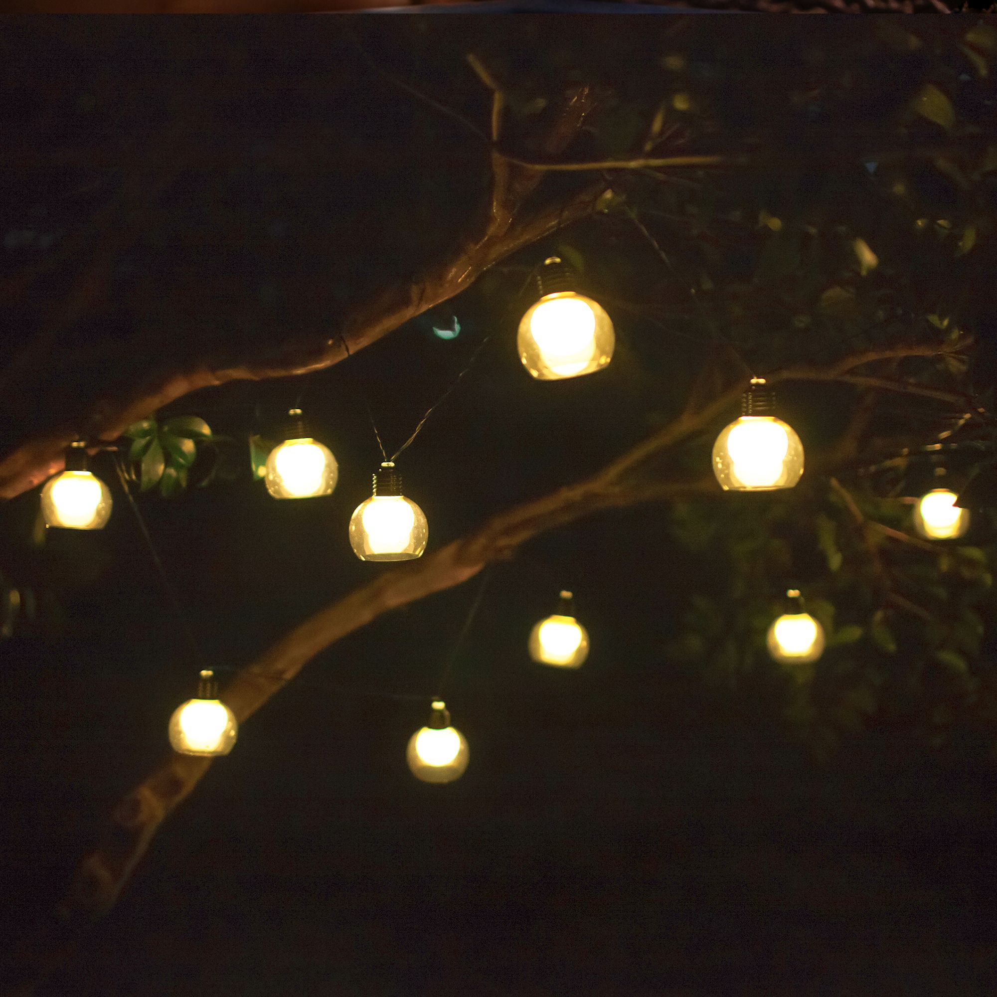 Hamsterley Cage Battery-powered Warm white 10 Integrated LED Outdoor String lights