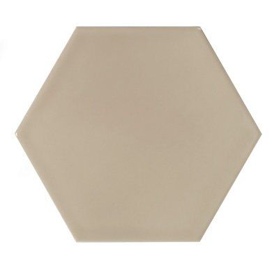 Hanbury Barley Gloss Hexagon Hexagonal Ceramic Tile, Pack of 50, (L)150mm (W)173mm