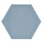 Hanbury Cornflower Gloss Hexagon Ceramic Wall Tile, Pack of 50, (L)150mm (W)173mm