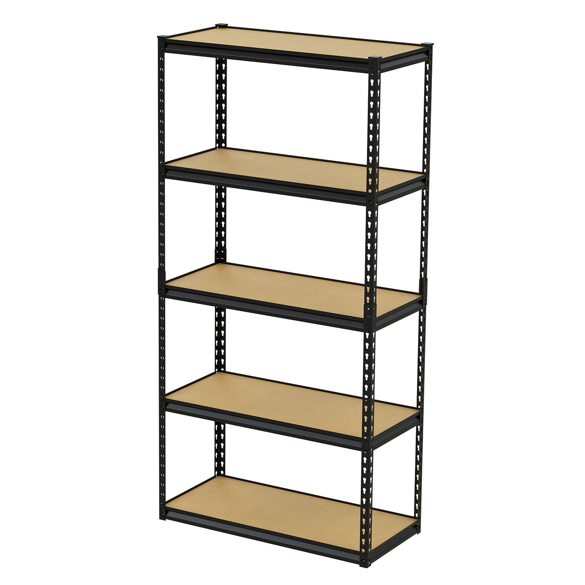 Handy 5 shelf MDF & steel Shelving unit (H)1800mm (W)900mm (D)400mm