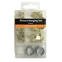 Handy to have 45 piece Picture hanging kit