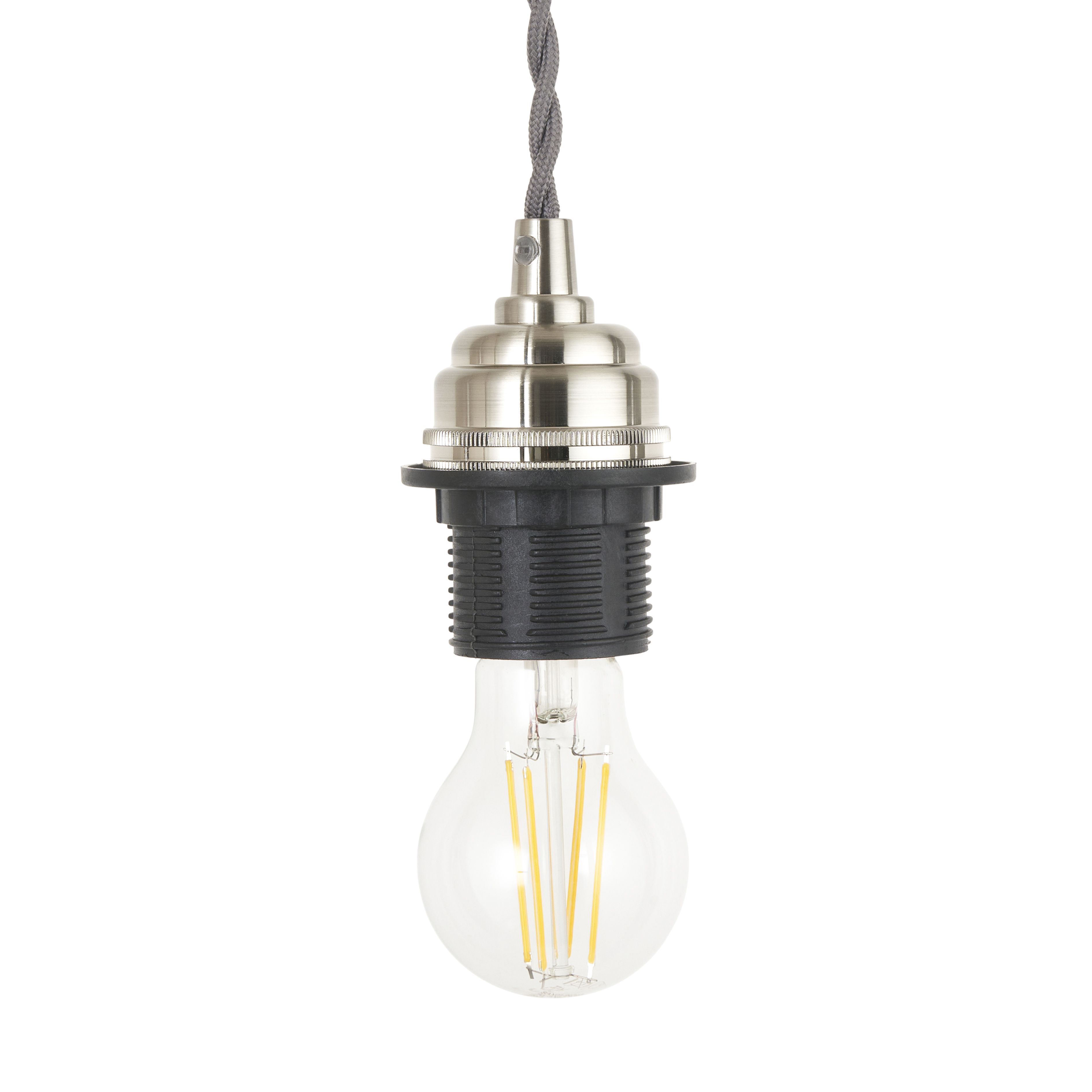 Harbour Studio Chrome effect E27 Cable light set (L)1500mm