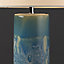 Harbour Studio Dongil Gloss Blue & white Marble effect Table light
