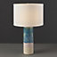 Harbour Studio Dongil Gloss Blue & white Marble effect Table light