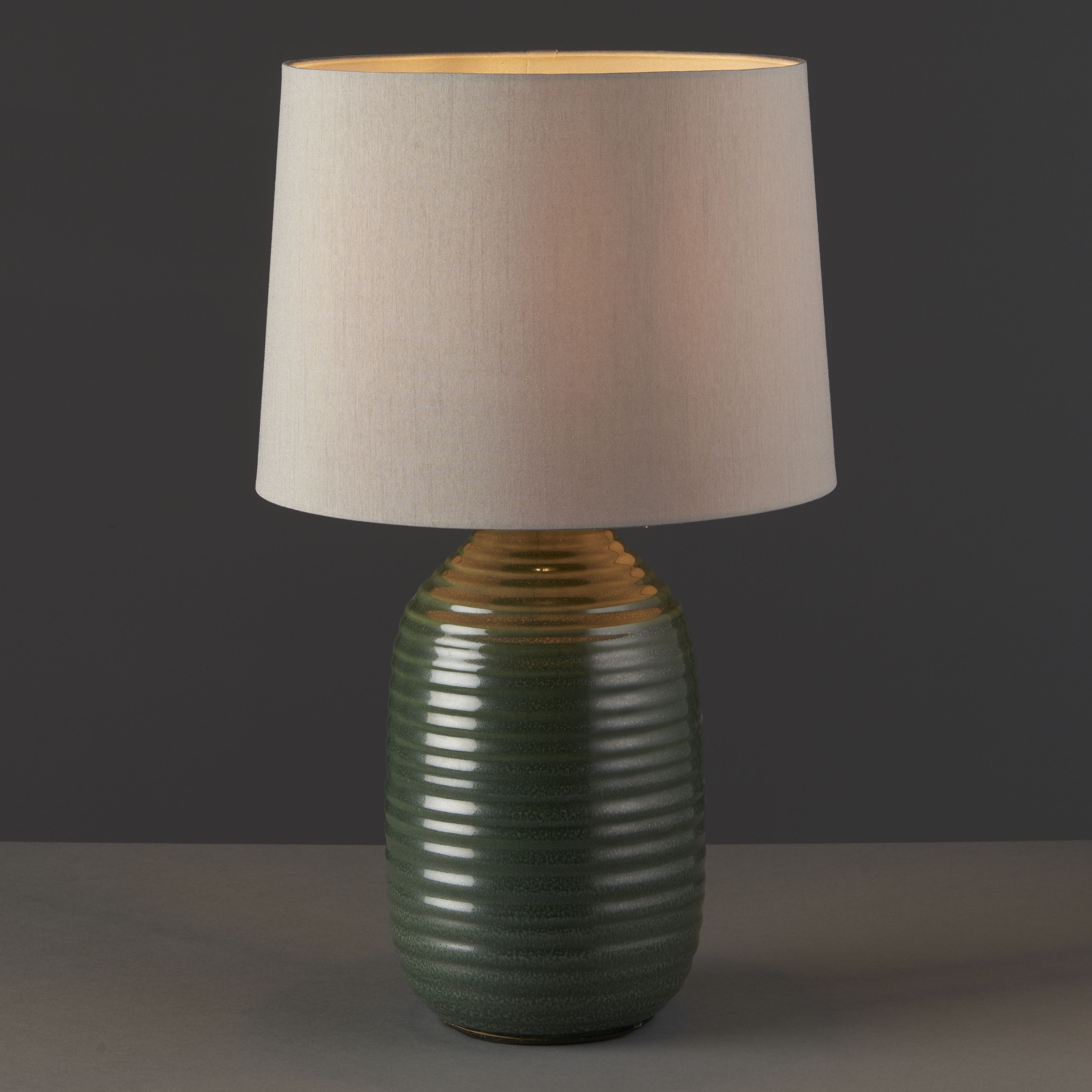 Harbour Studio Elijah Ribbed Brushed Gloss Green Table light