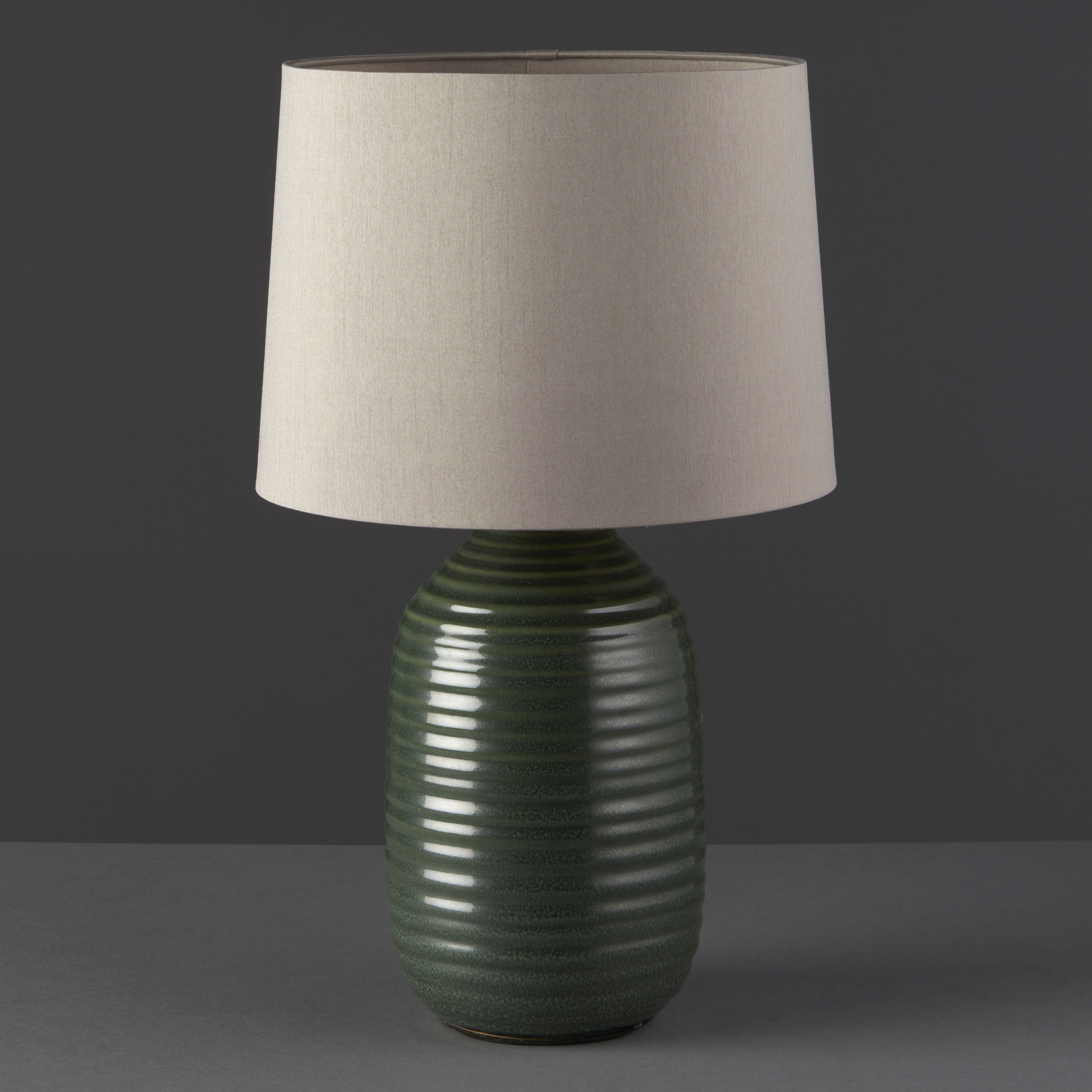 Harbour Studio Elijah Ribbed Brushed Gloss Green Table light
