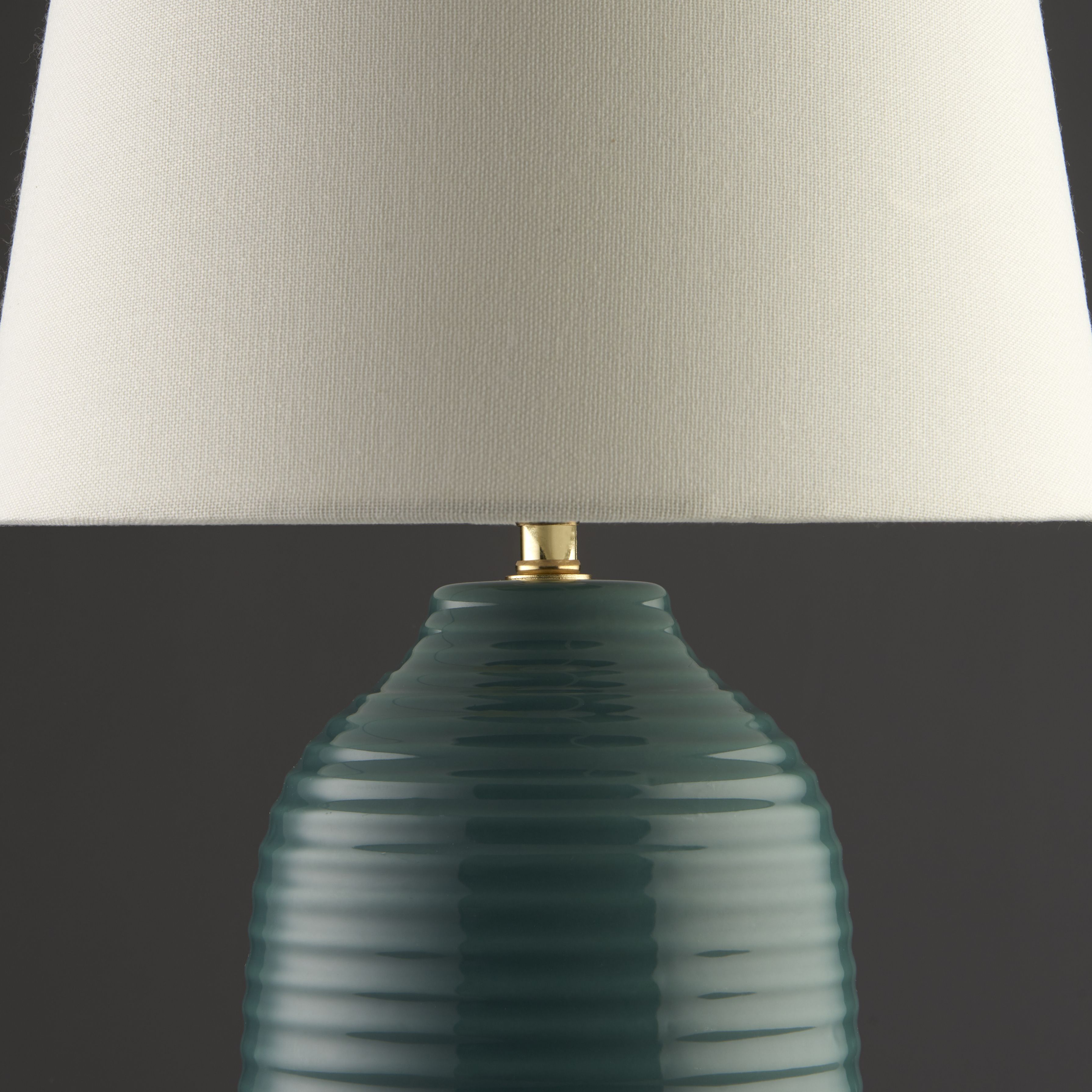 Harbour Studio Elijah Ribbed Brushed Gloss Green Table light