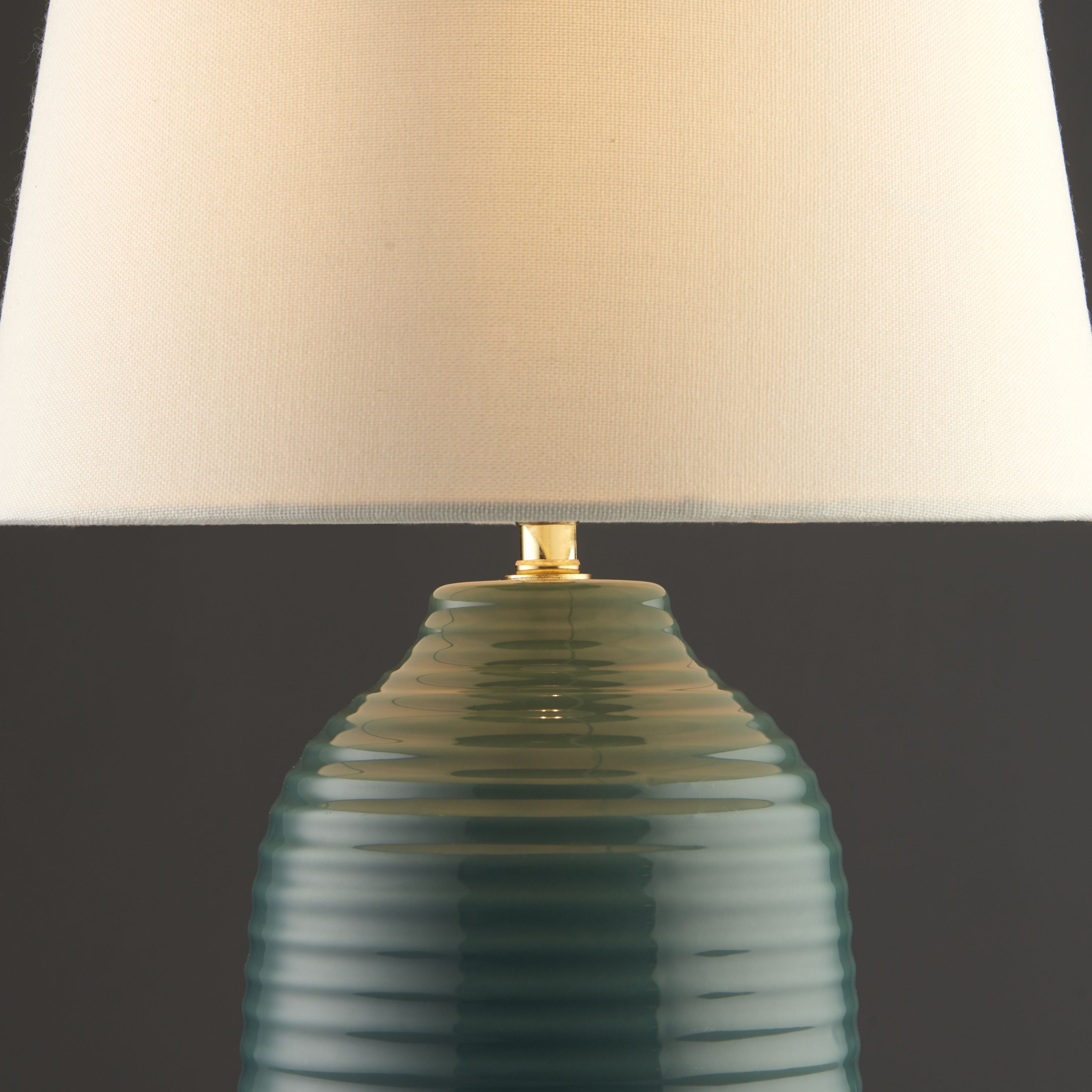Harbour Studio Elijah Ribbed Brushed Gloss Green Table light