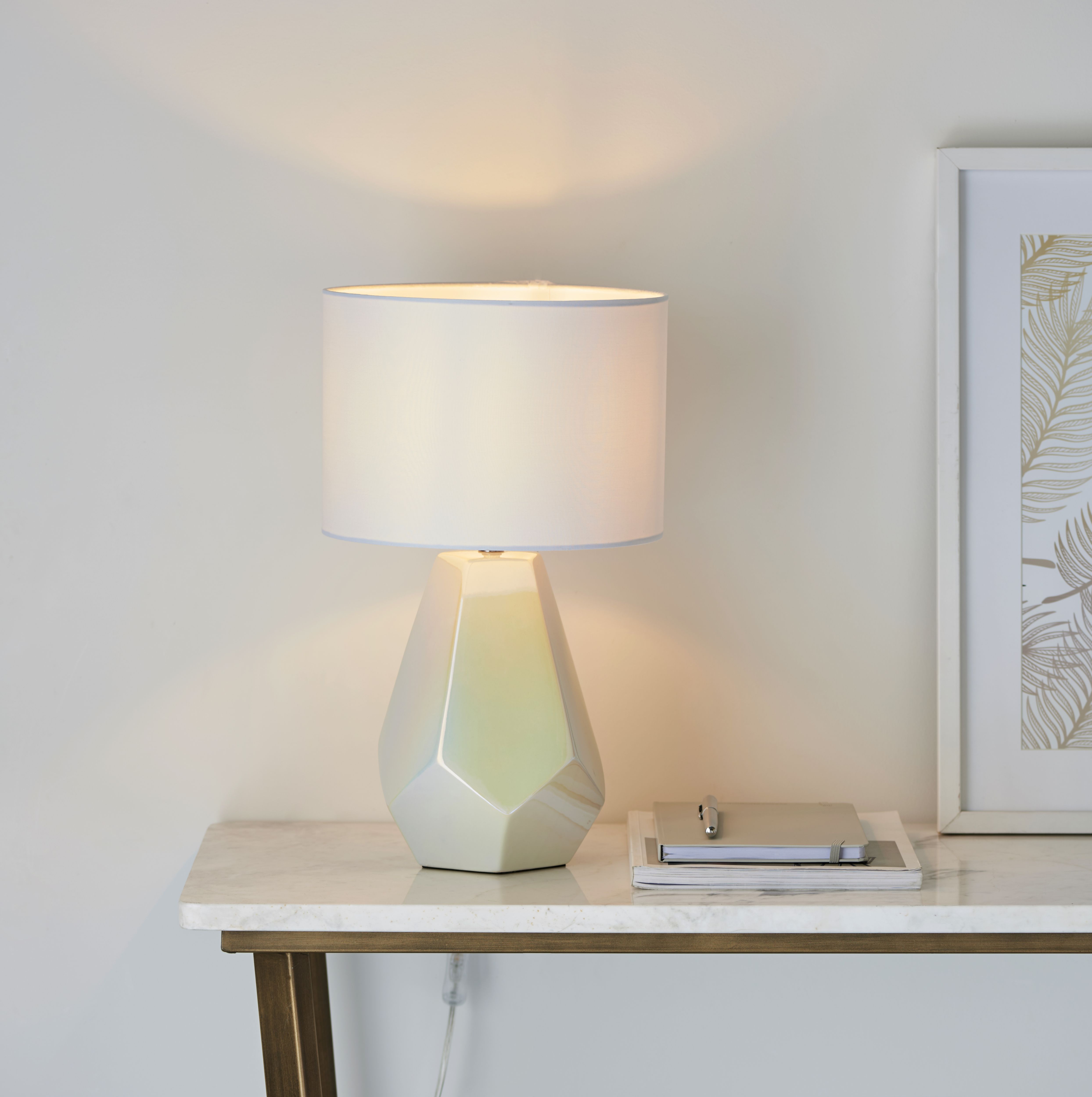 Harbour Studio Eliza Pearlescent Chrome effect Table light