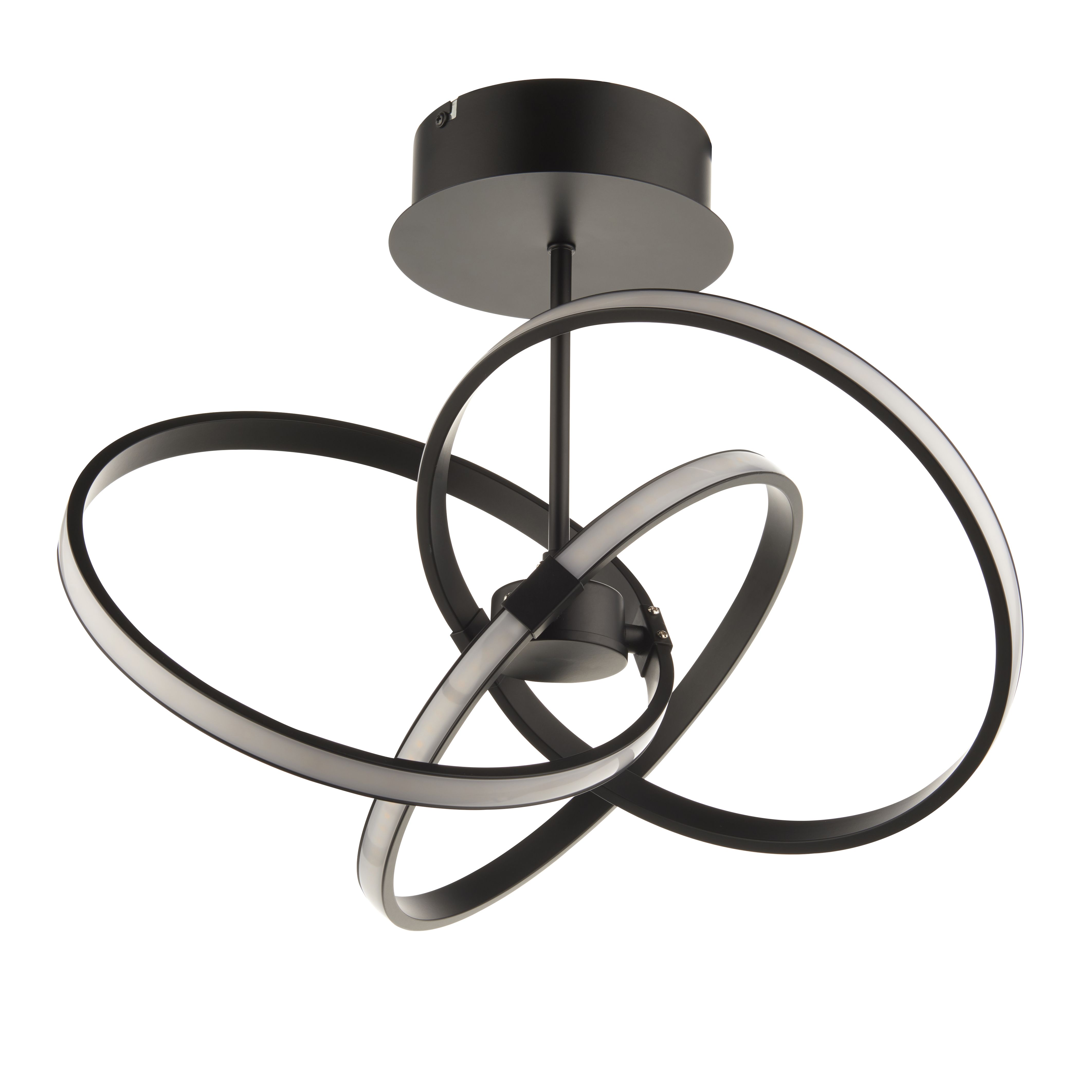 Harbour Studio Endor Matt Metal & plastic Black 3 Lamp LED Ceiling light